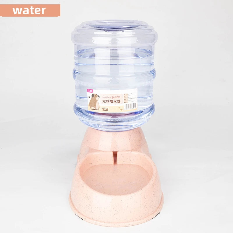 Large Capacity Pet Feeder With Automatic Water Dispenser