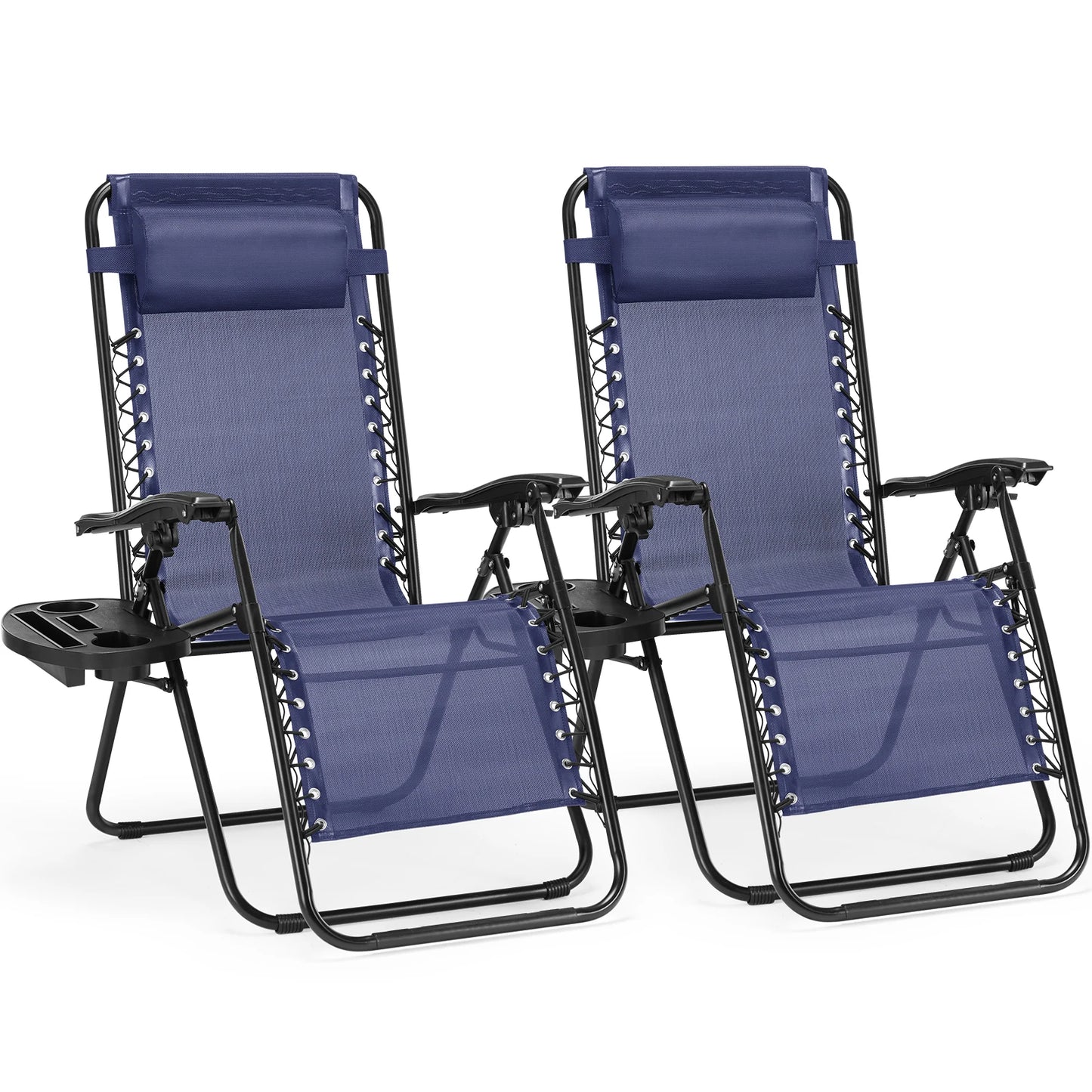 JHK Zero Gravity Portable Recliner With Cup Holders