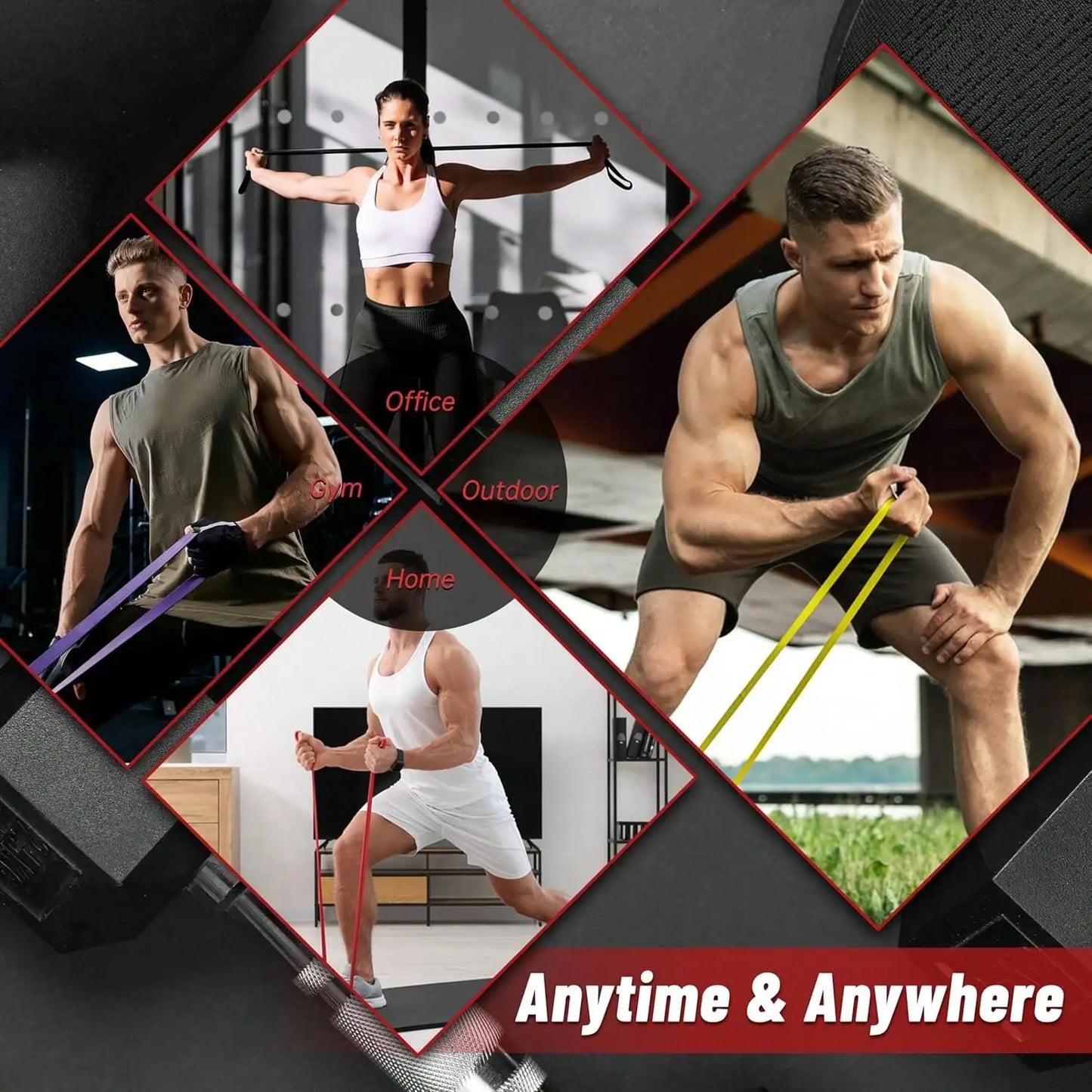 Multifunctional Resistance Bands Set For Full Body Workout