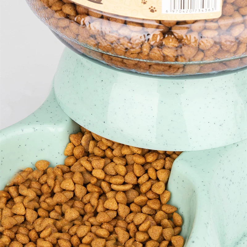 Large Capacity Pet Feeder With Automatic Water Dispenser