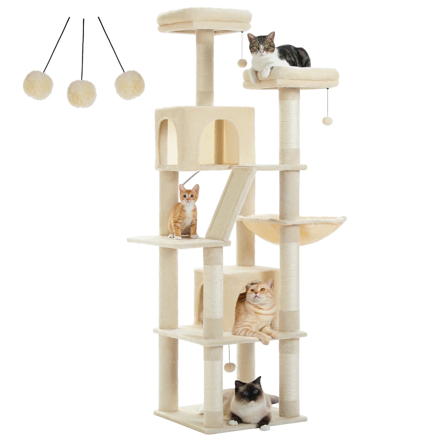 PAWZ Road Five Level Cat Tree Indoor Playground With Scratching Posts