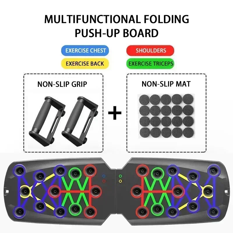 Portable Multifunction Push Up Board Set For Chest And Back