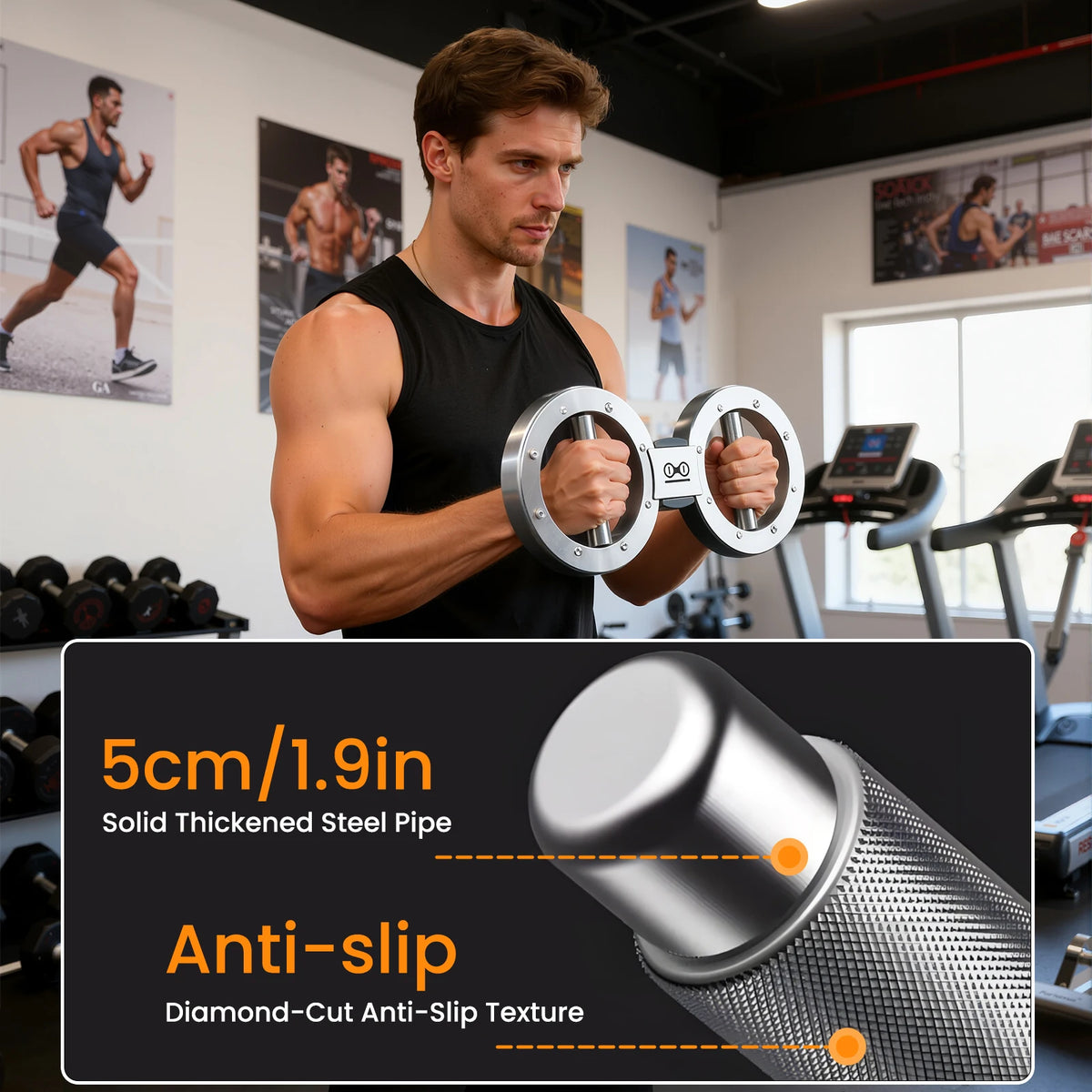 Adjustable Resistance Rotator Forearm Exerciser And Grip Trainer