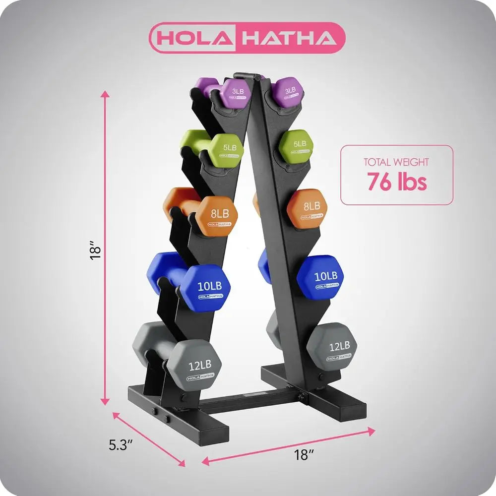 Portable Dumbbell Set With Rack For Home Gym Training