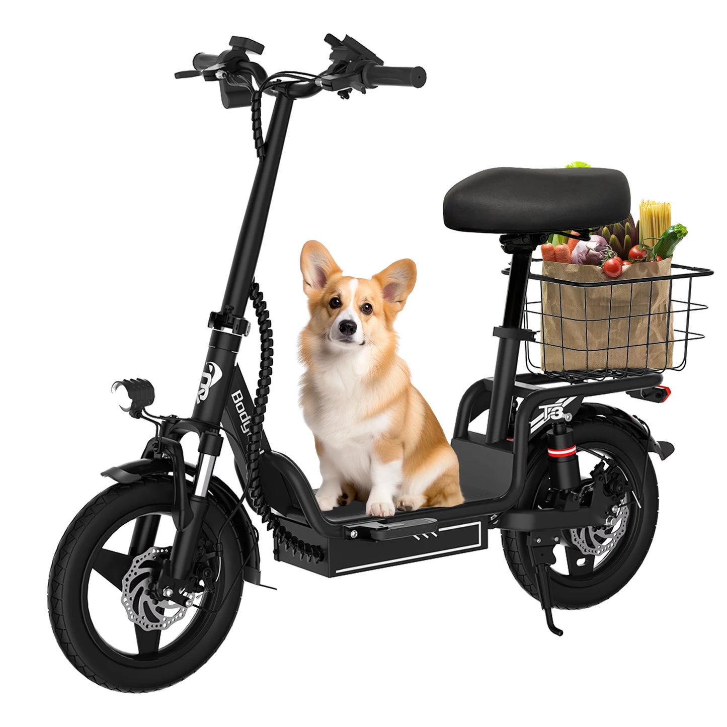 Folding Ebike T3 48V 10Ah Electric Bike Seat for Adults