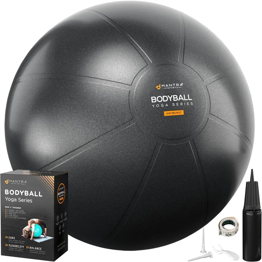 Yoga Pilates Stability Ball For Core Balance With Pump