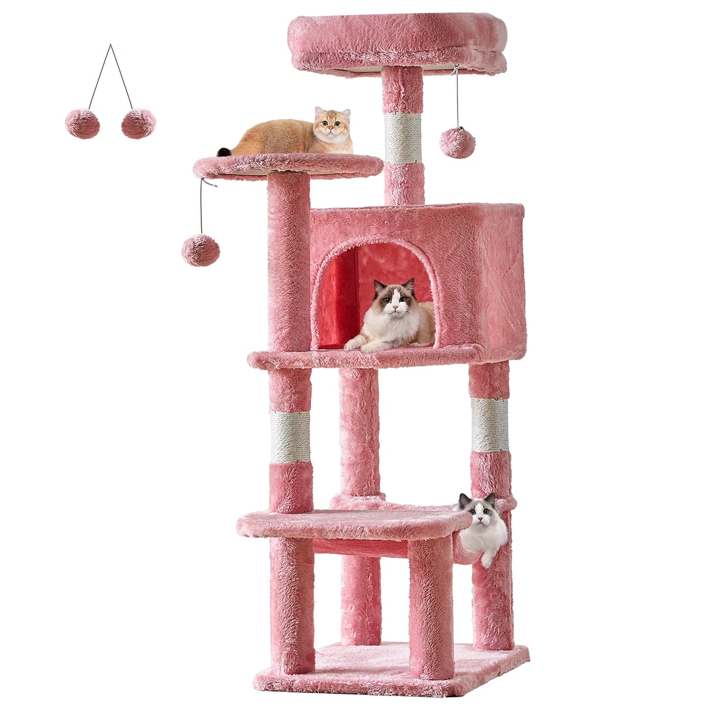 JHK Cat Tree Tower For Indoor Cats With Sisal Posts