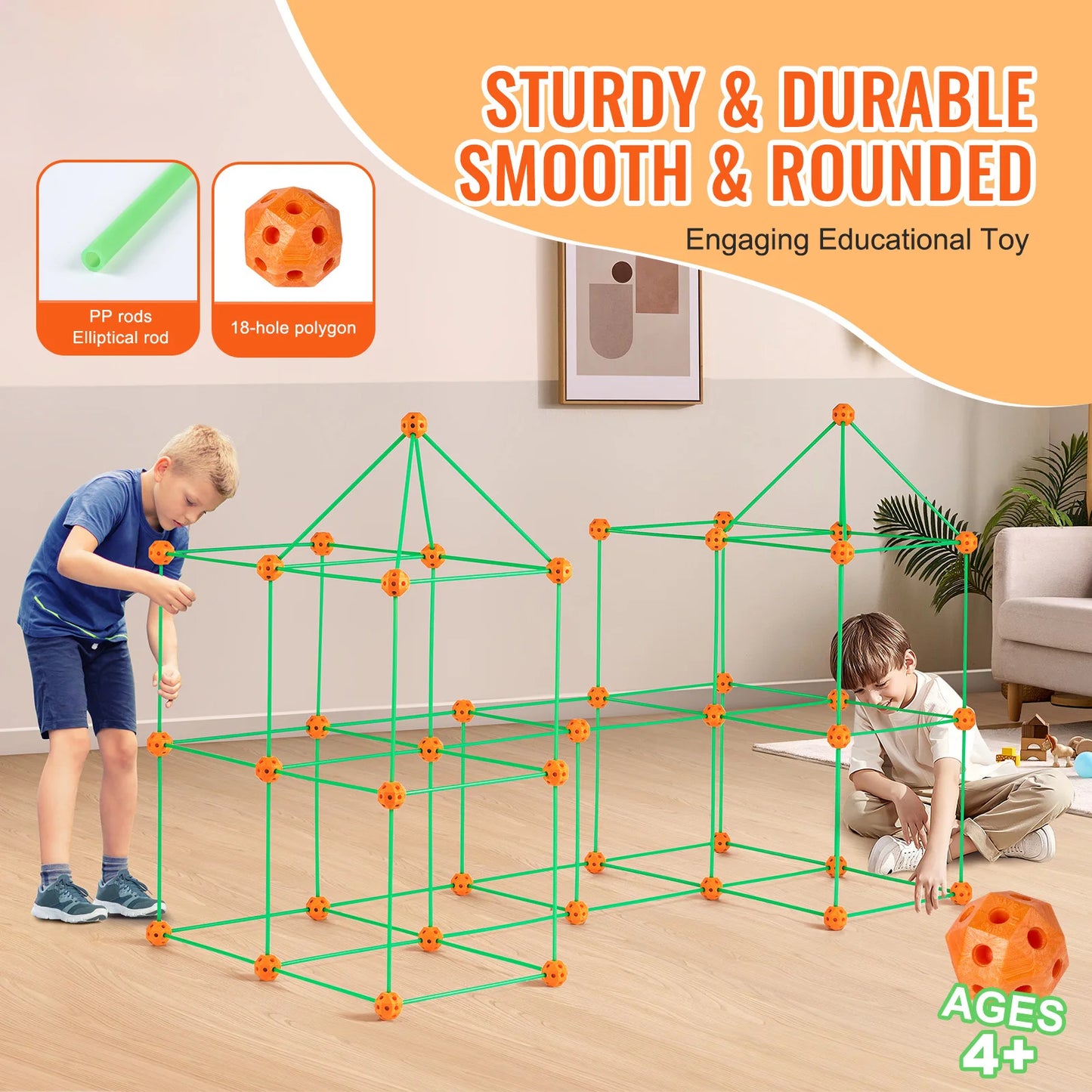 SucceBuy Fort Building Kit Creative Construction Set For Kids