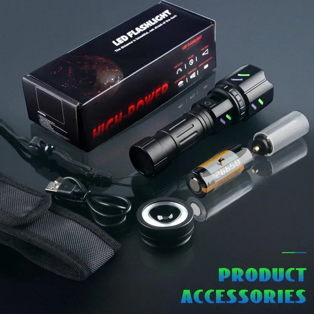 VASTFIRE Bright LED White Laser Flashlight Zoom Torch