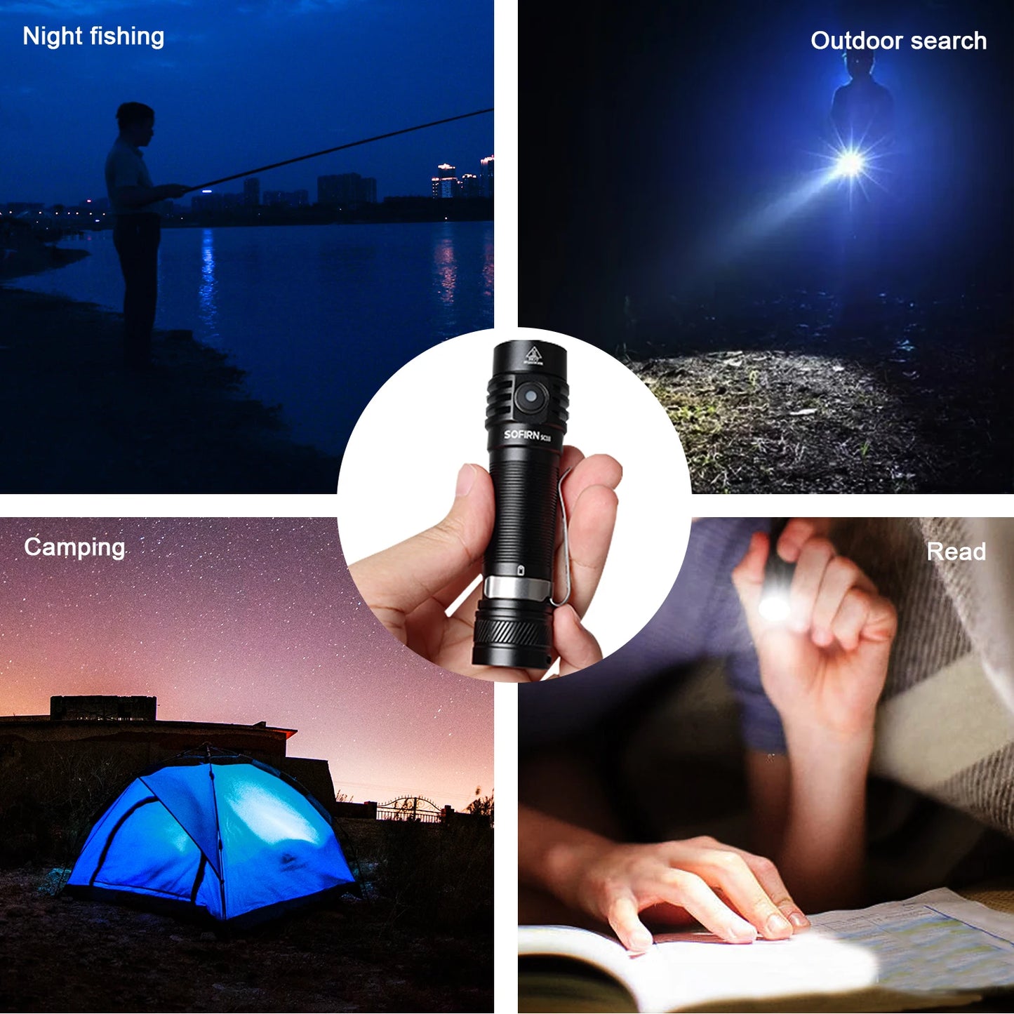Sofirn Sc18 Rechargeable Led Flashlight Featuring Tir Optics Design