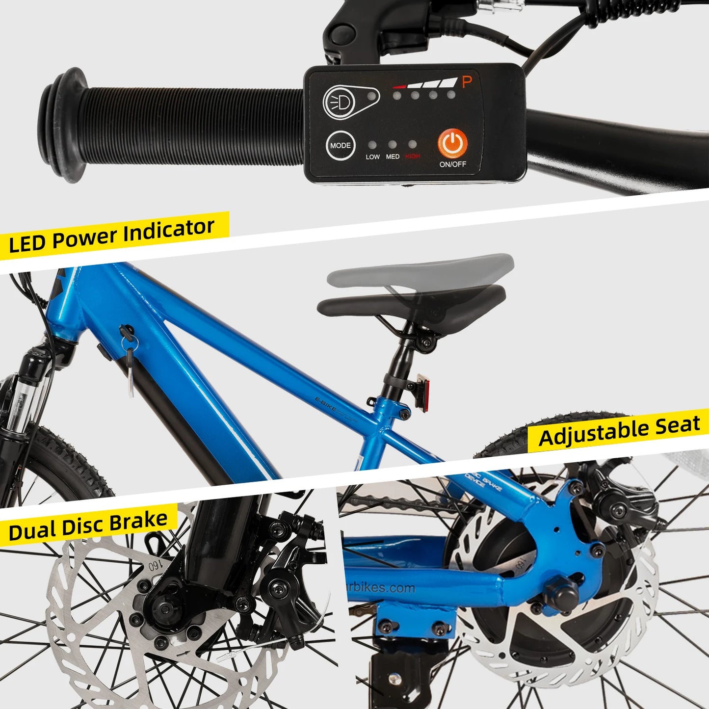 Joystar Electric Kids Bike 250W Motor Safe Mini Mountain Bicycle