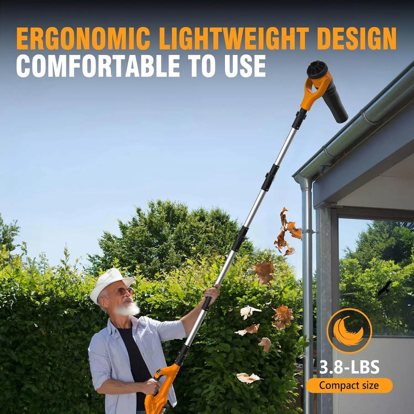 40V Cordless Leaf Blower With Brushless Motor And Two Batteries