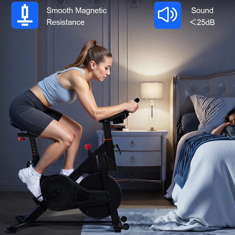 LACUFFY 32 Level Magnetic Resistance Exercise Bike for Home Workouts