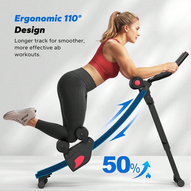 Ab Machine Adjustable Trainer Dual Tracks Home Gym 440 LBS