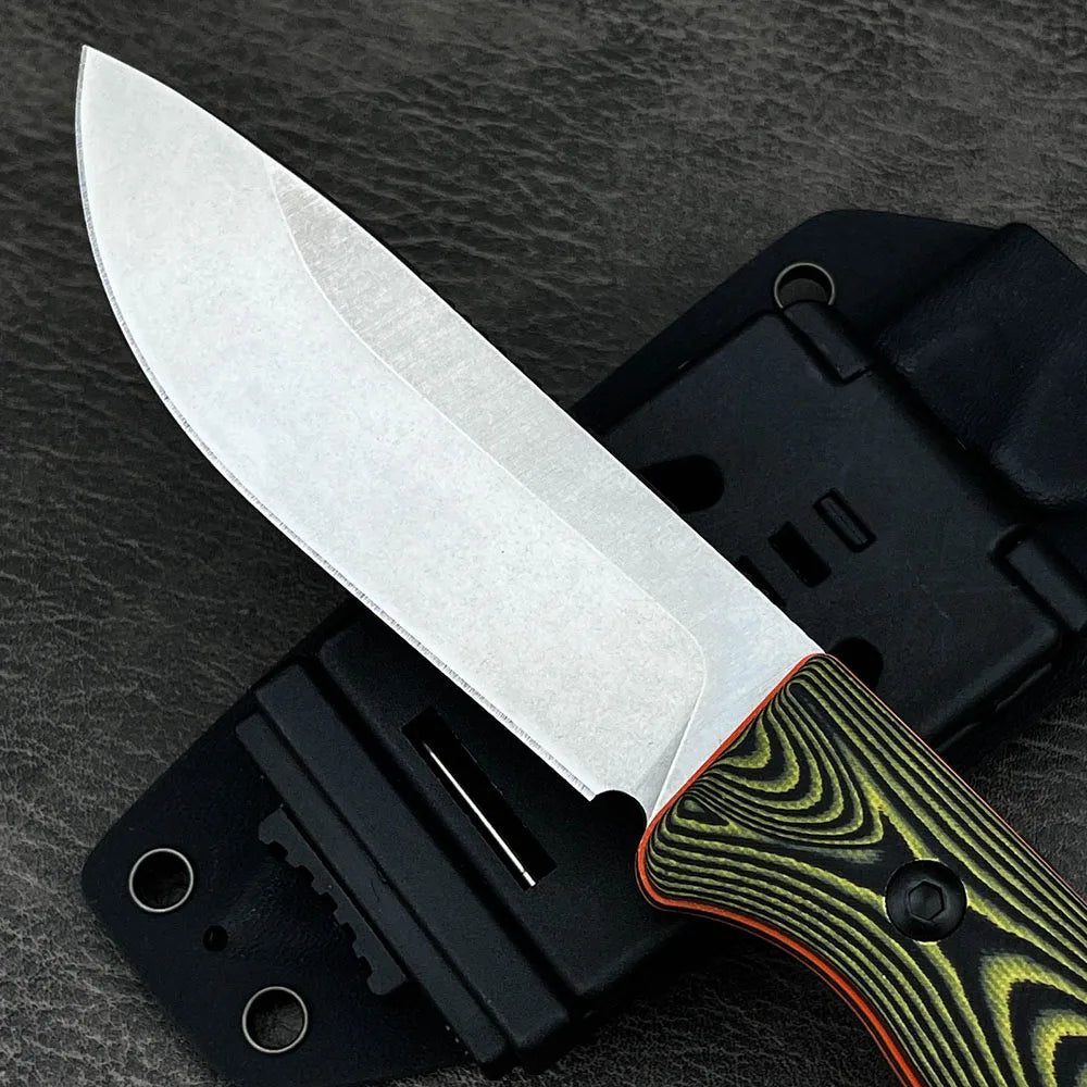 Edieu DIY Supplies Outdoor Pocket Knife Fixed Blade Stainless Steel