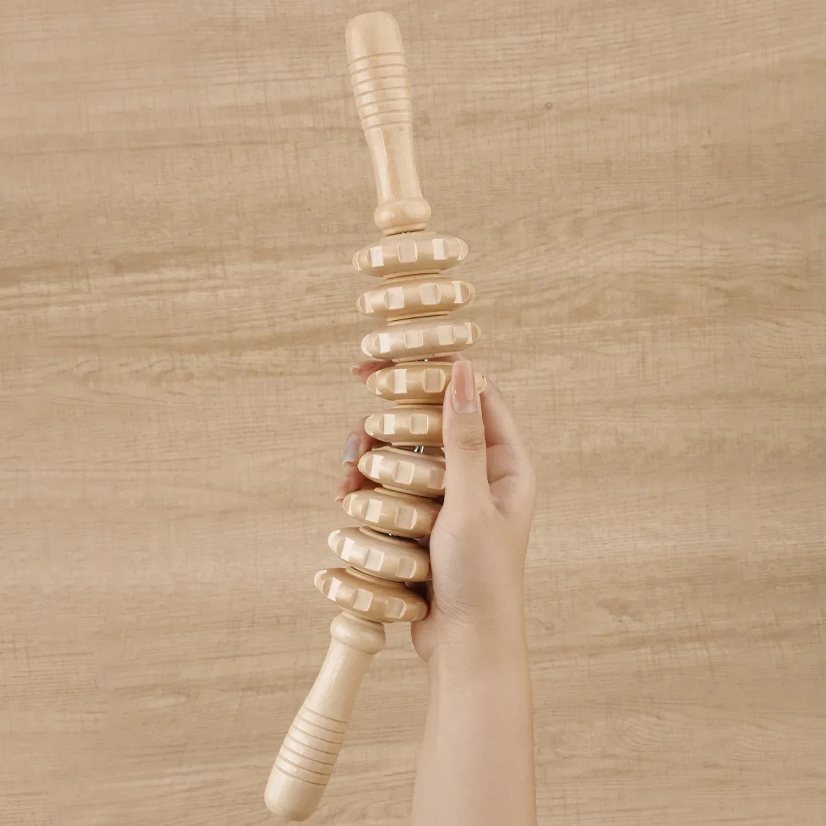 Wooden Therapy Massager Roller Trigger Point Stick For Muscle Relief