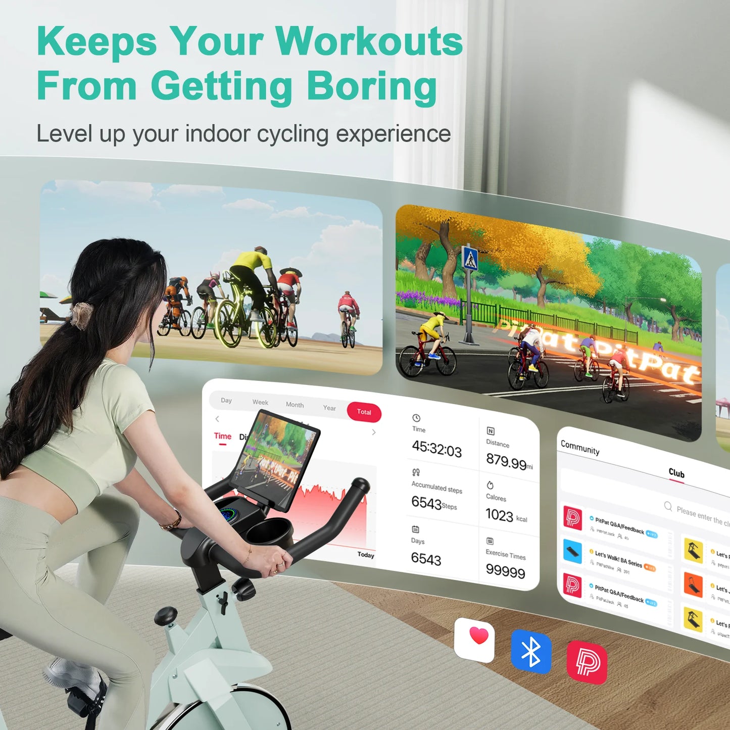 Superun Low Noise 32 Level Magnetic Resistance Exercise Bike