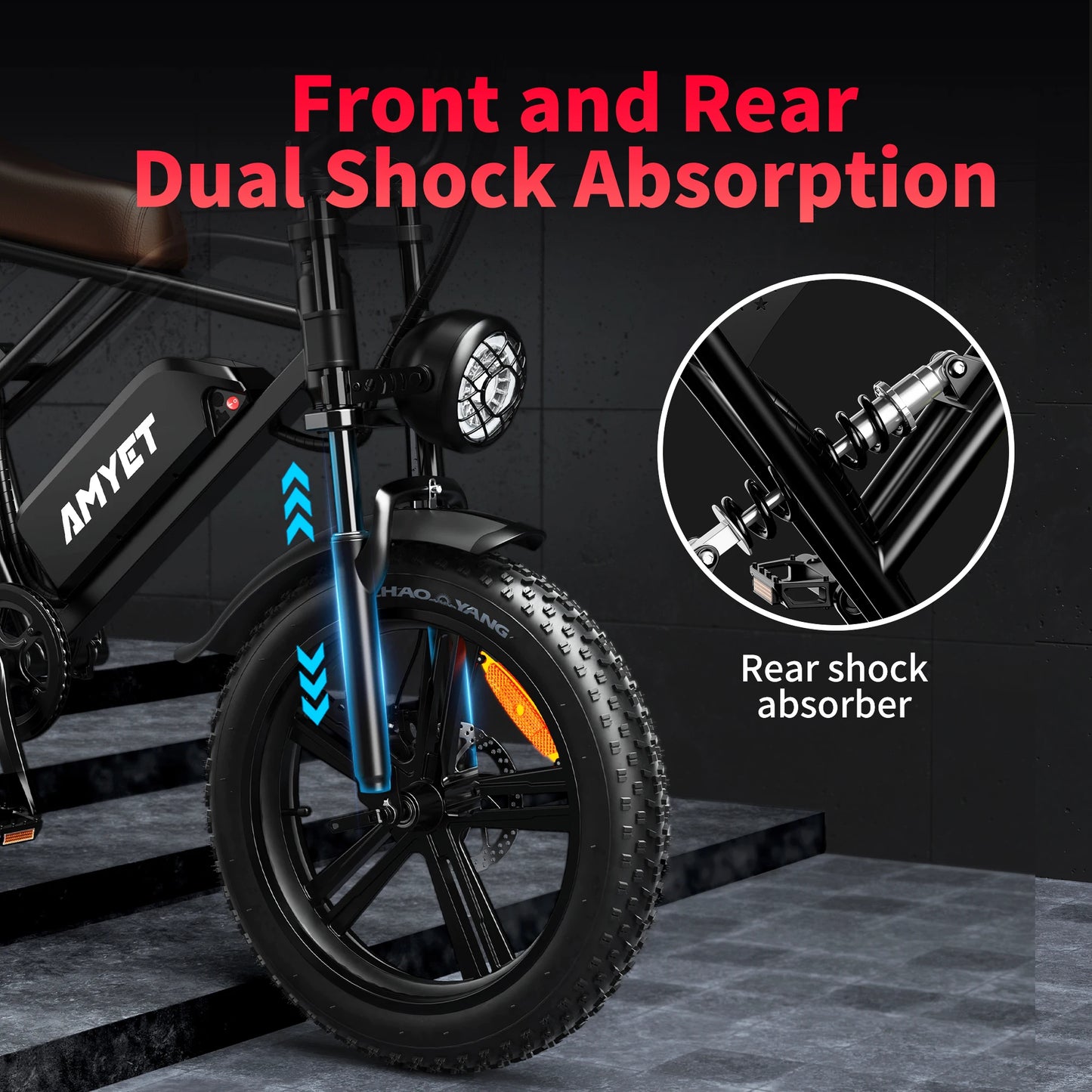 AMYET V9 G60 Electric Mountain Bike 20Ah 1000W 48V Battery