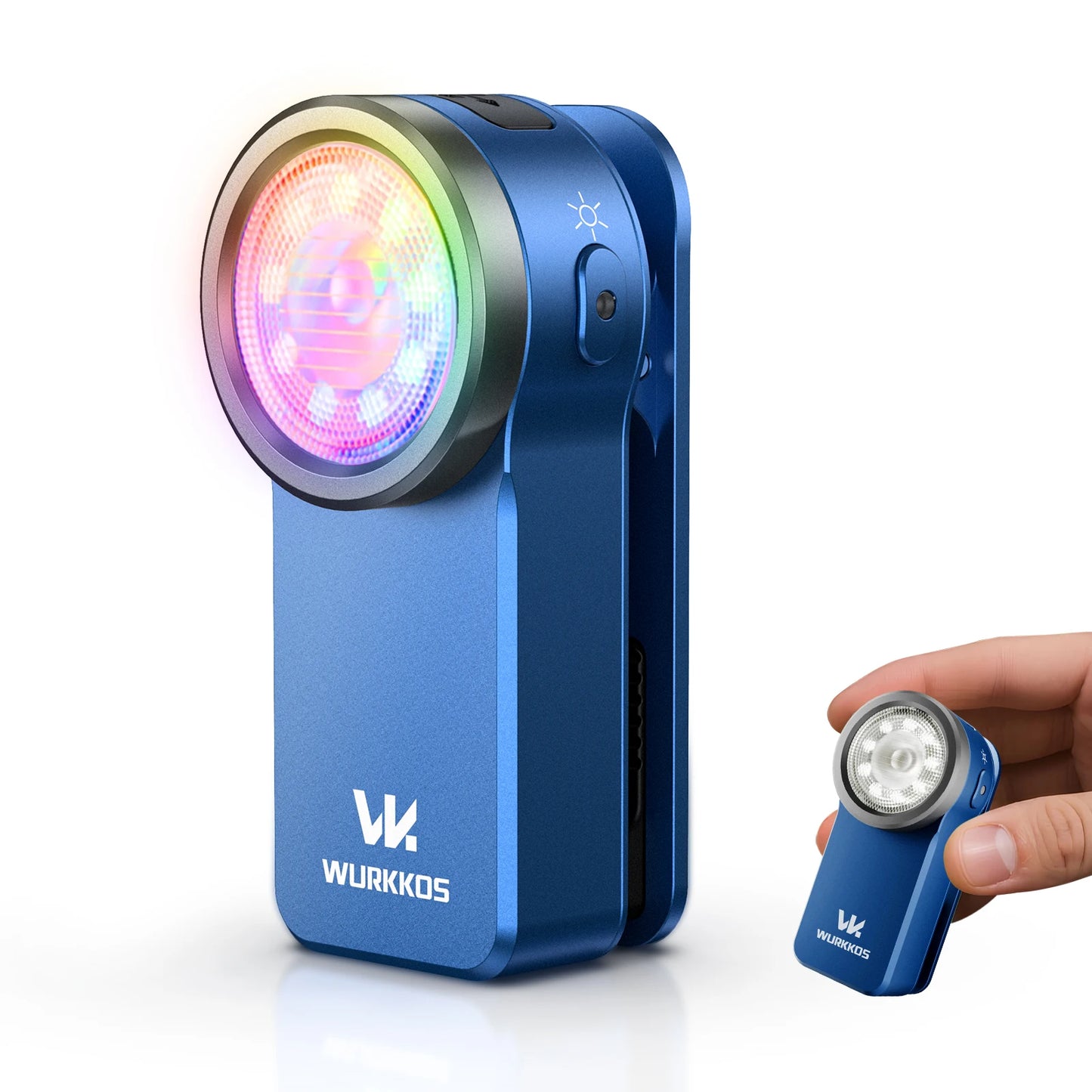 Wurkkos HD03 USB Rechargeable Clip Light, RGB Spotlight Torch