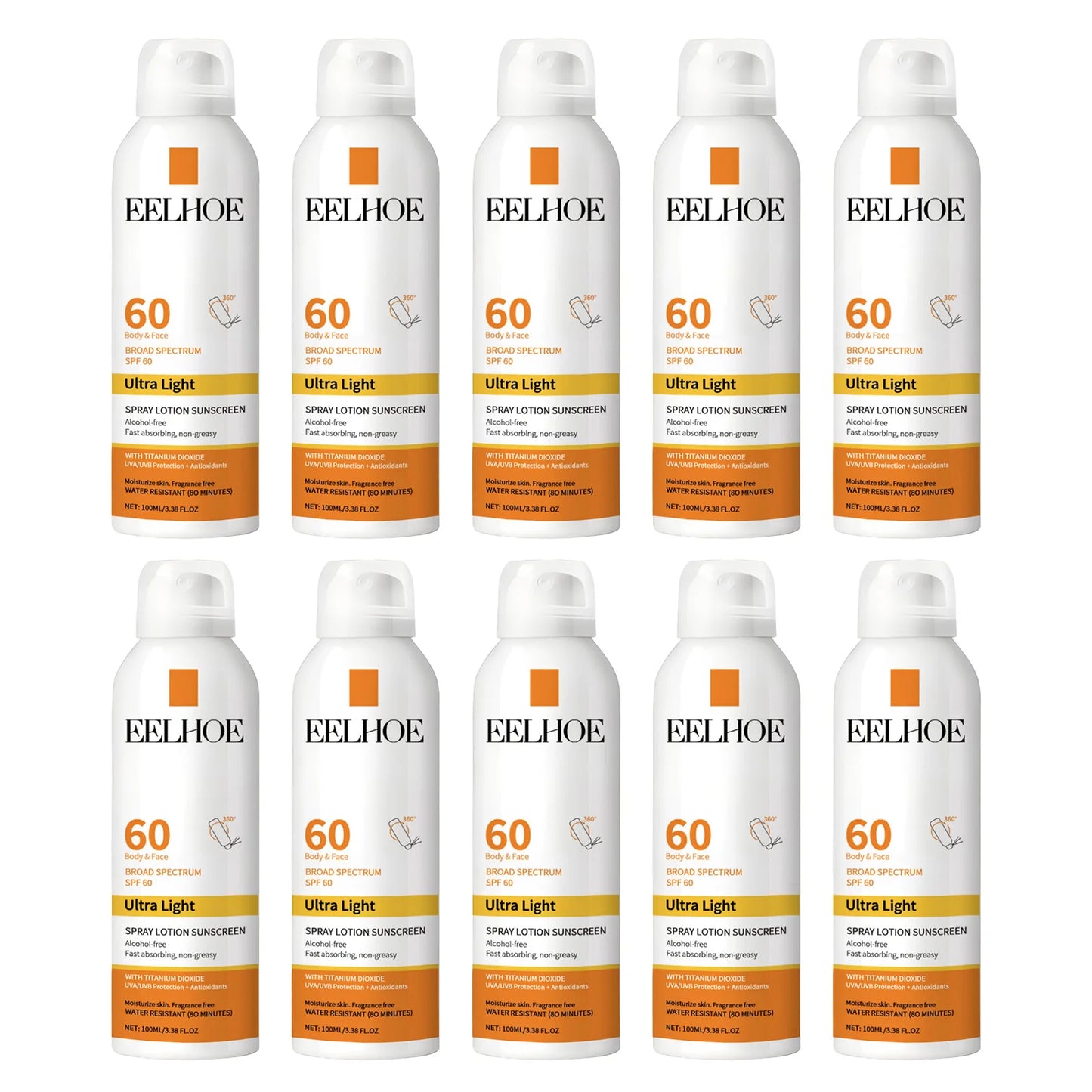 Eelhoe Vitamin E Sunscreen Spray Long Lasting Moisturizing UV Shield