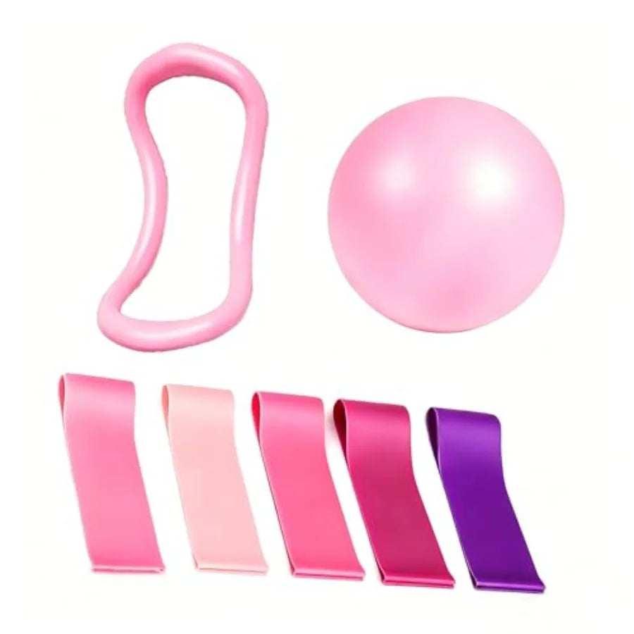 Pilates Kit 7-in-1 Set With Anti-Burst Mini Ball And Bands