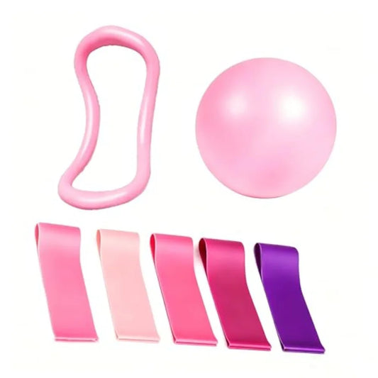 Pilates Kit 7-in-1 Set With Anti-Burst Mini Ball And Bands