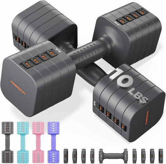 FED Fitness 5 In 1 Adjustable Dumbbells Set For Home