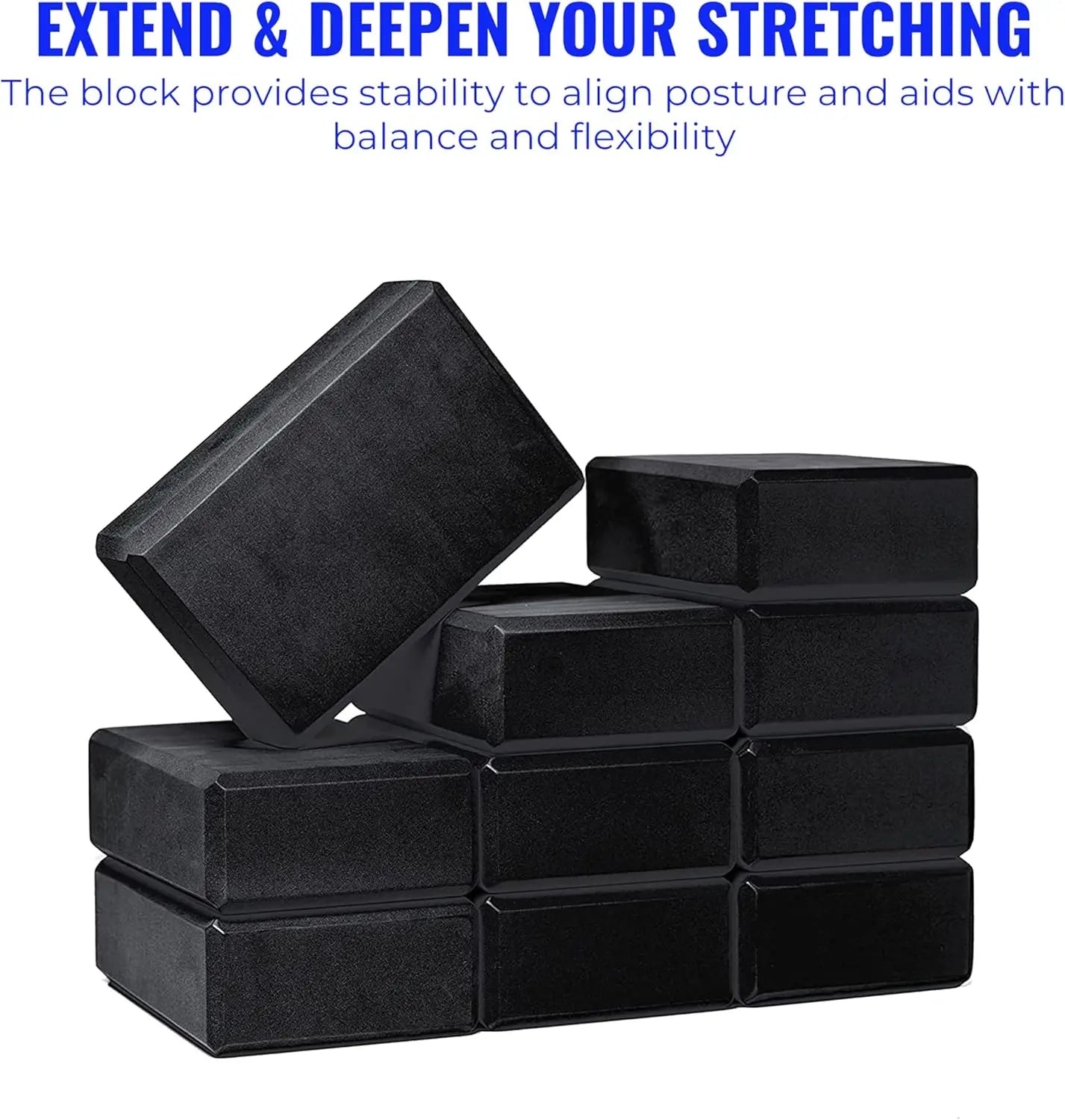 EVA Foam Yoga Blocks 10 Pack For Stretching And Balance