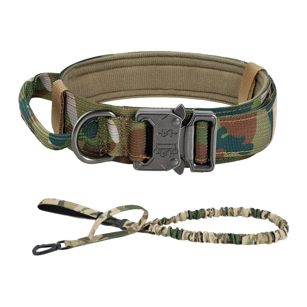 Nylon Dog Training Collar With Leash Set And Control Handle