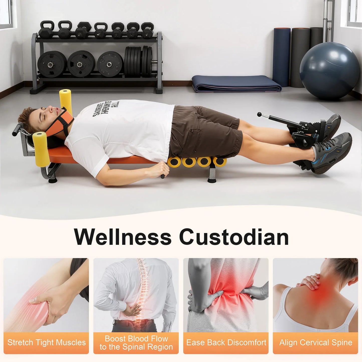 Adjustable Back Stretch Bench Neck Stretcher Table For Spinal Decompression