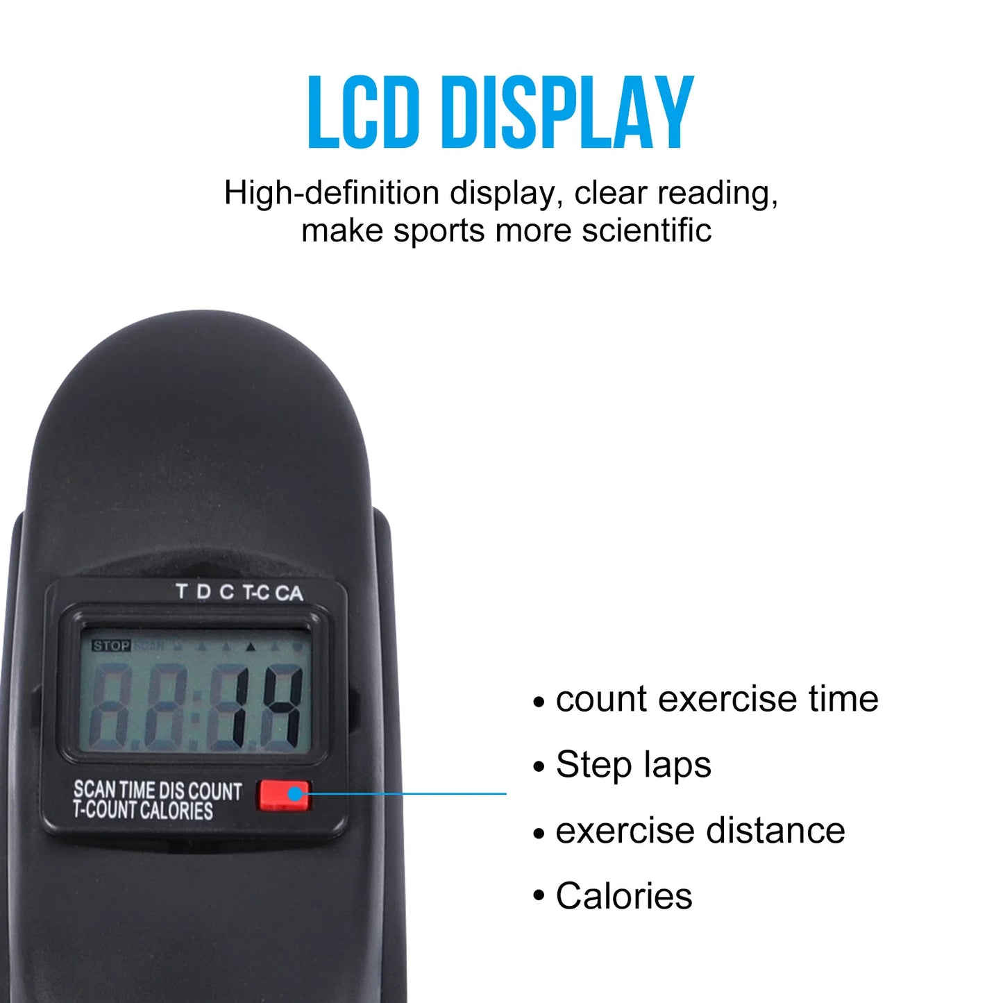 Portable Mini Exercise Bike Under Desk Pedal Exerciser LCD