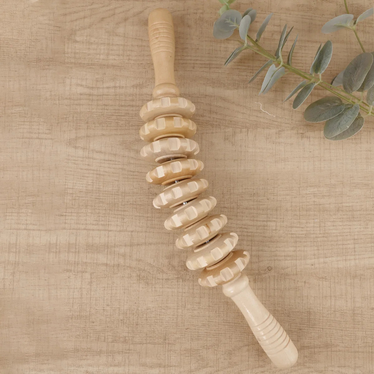 Wooden Therapy Massager Roller Trigger Point Stick For Muscle Relief