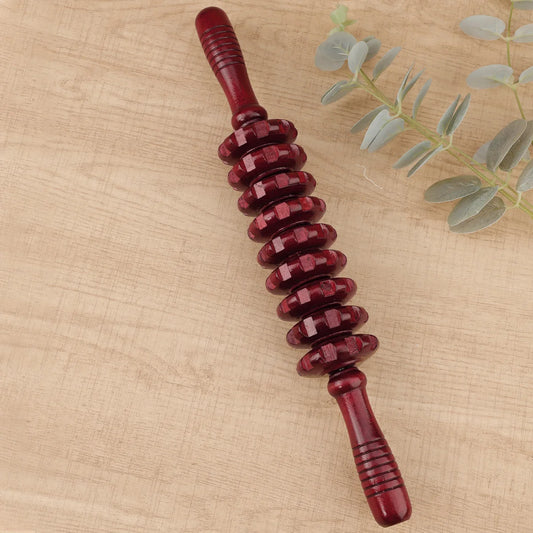 Wooden Therapy Massager Roller Trigger Point Stick For Muscle Relief