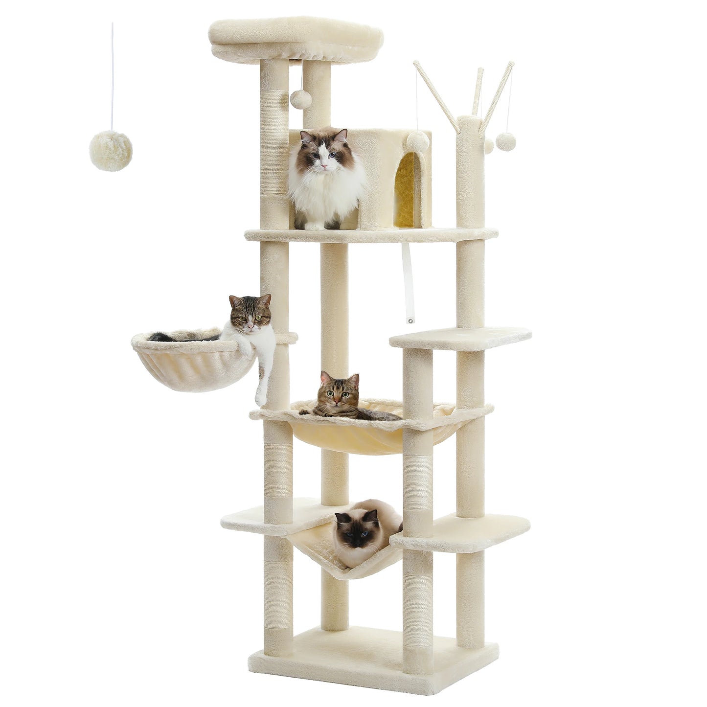PAWZ Road Five Level Cat Tree Indoor Playground With Scratching Posts