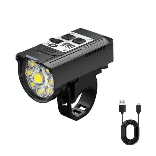 9 LED Type C Rechargeable Bike Front Light With Sensor