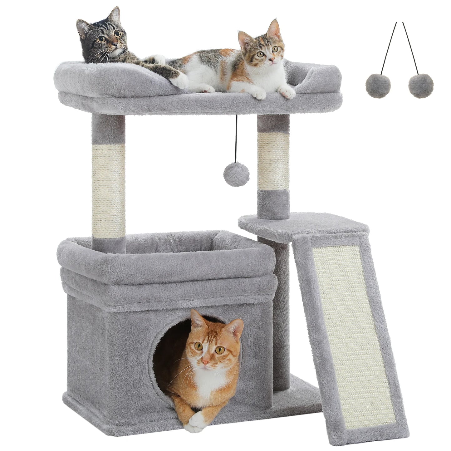 PAWZ Road Cat Tree Indoor Tower With Sisal Scratching Post And Perch