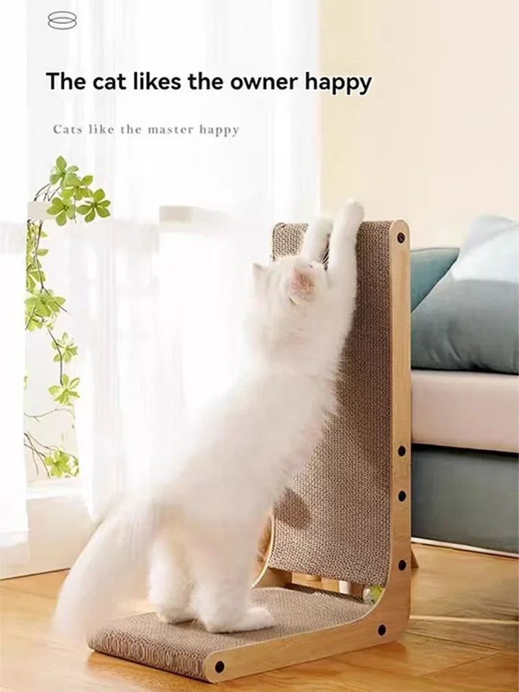 L Shape Cat Scratching Post Cardboard Indoor Durable Furniture Protection