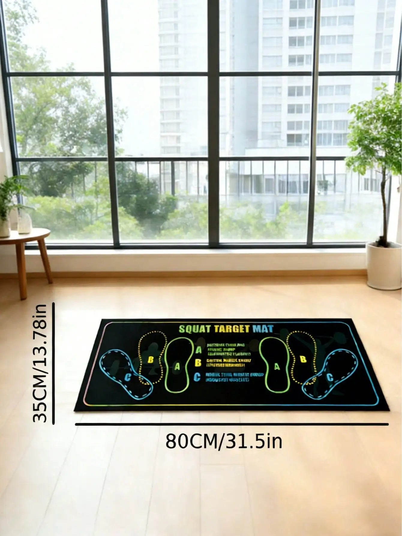 Silicone Non Slip Yoga Mat For Home Workouts And Squat Training