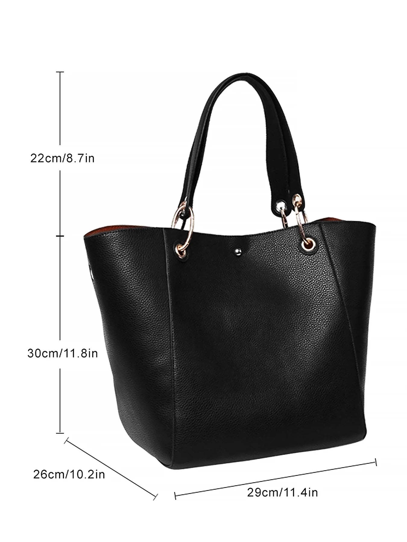 PU Leather Tote Bag For Women Waterproof Shoulder Handbag