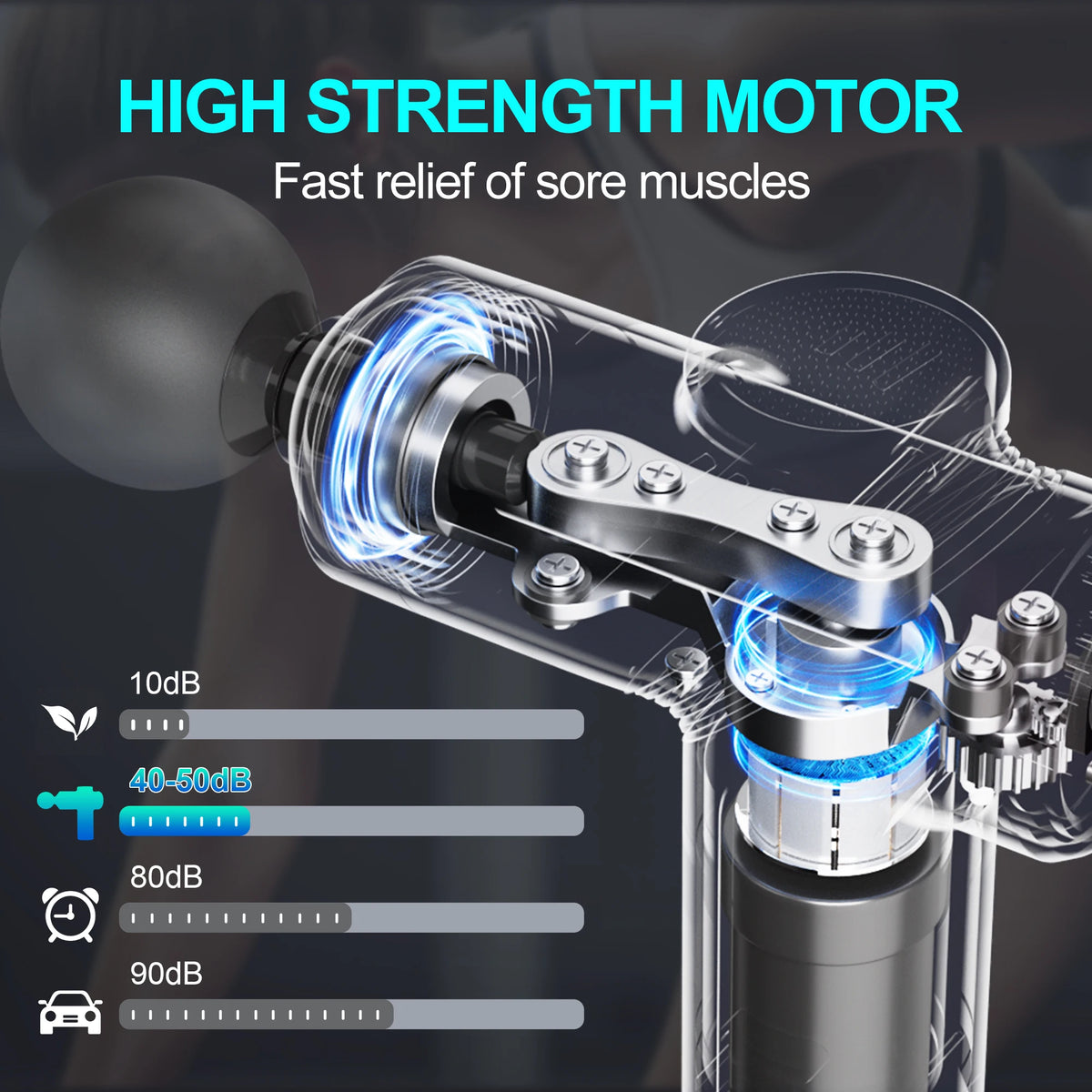 LEERCON Deep Tissue Massage Gun For Muscle Relaxation And Fitness