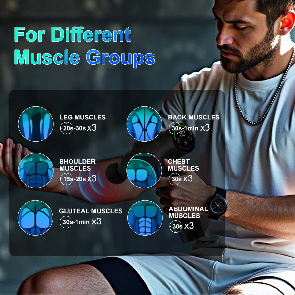 LEERCON Deep Tissue Massage Gun For Muscle Relaxation And Fitness