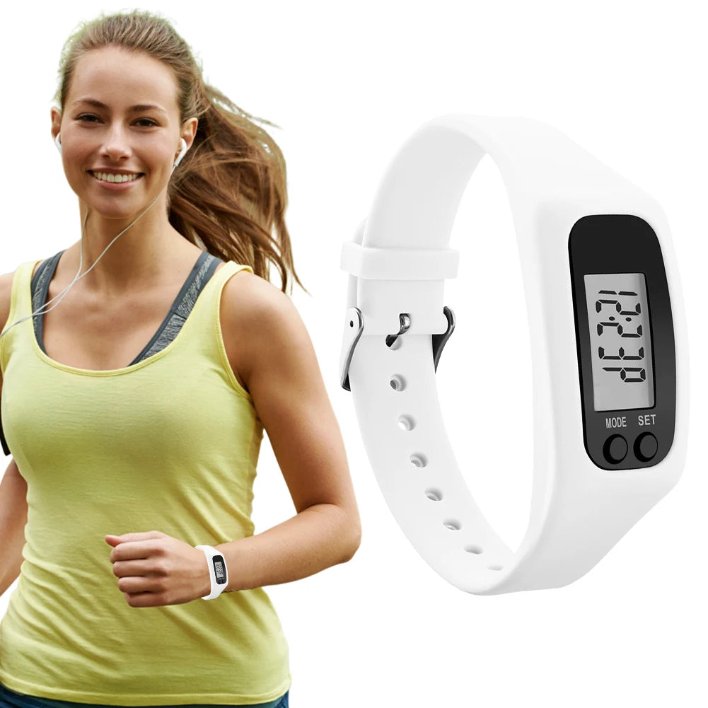 APWIKOGER LED Pedometer Fitness Bracelet With 12 24 Hour Display