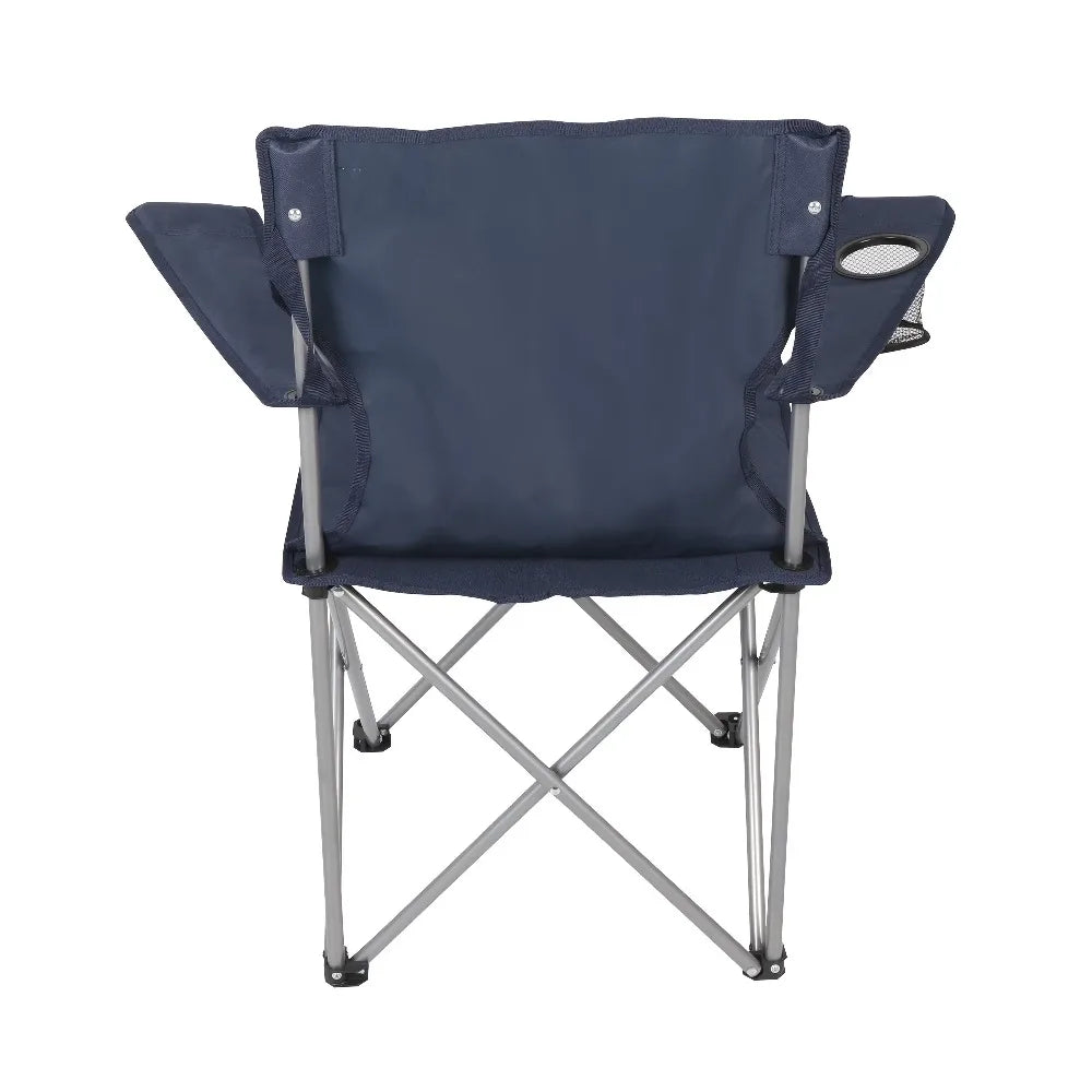 Quad Folding Outdoor Camp Chair Adjustable Backrest With Cup Holder