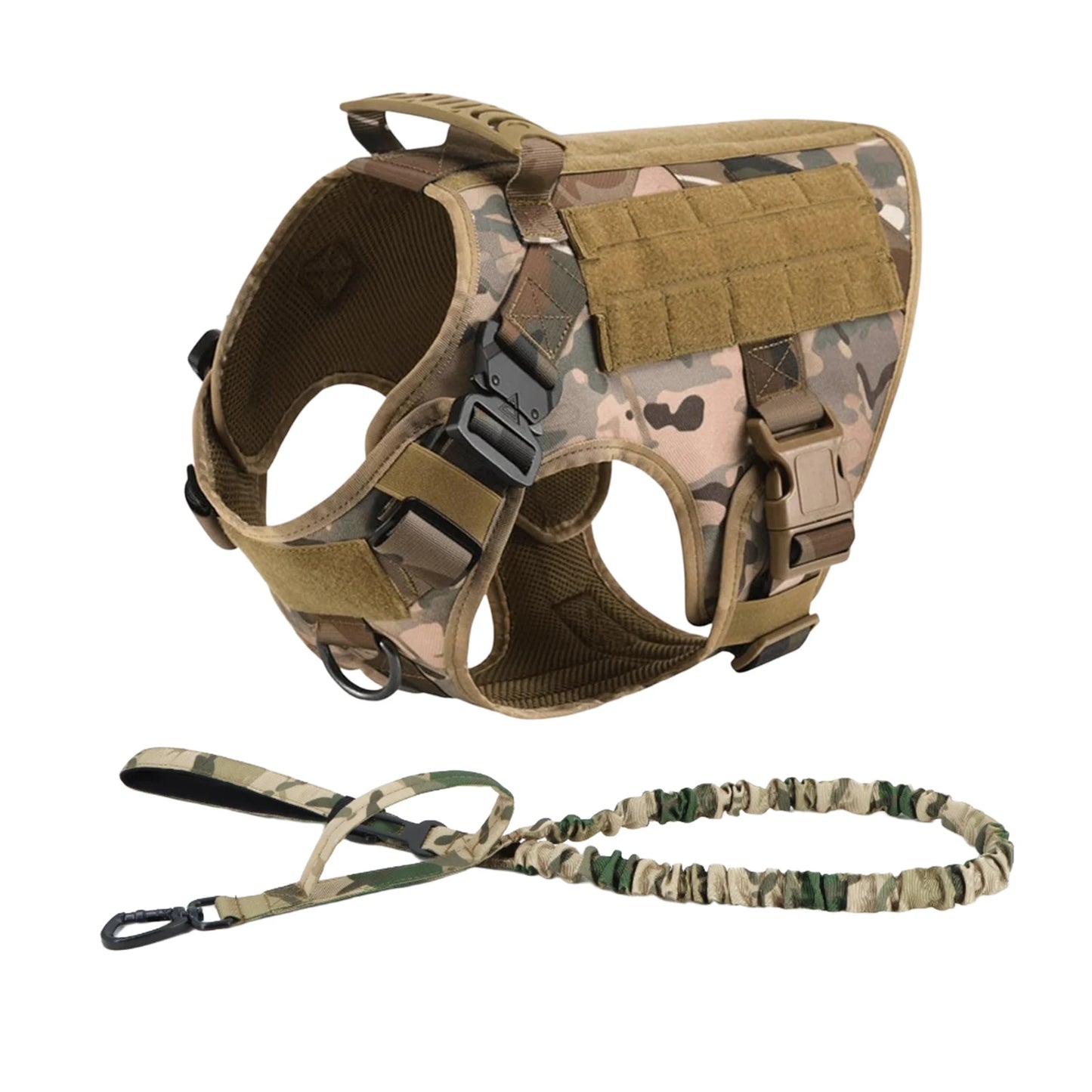 PETRAVEL Tactical Dog Harness Leash Molle Pouches