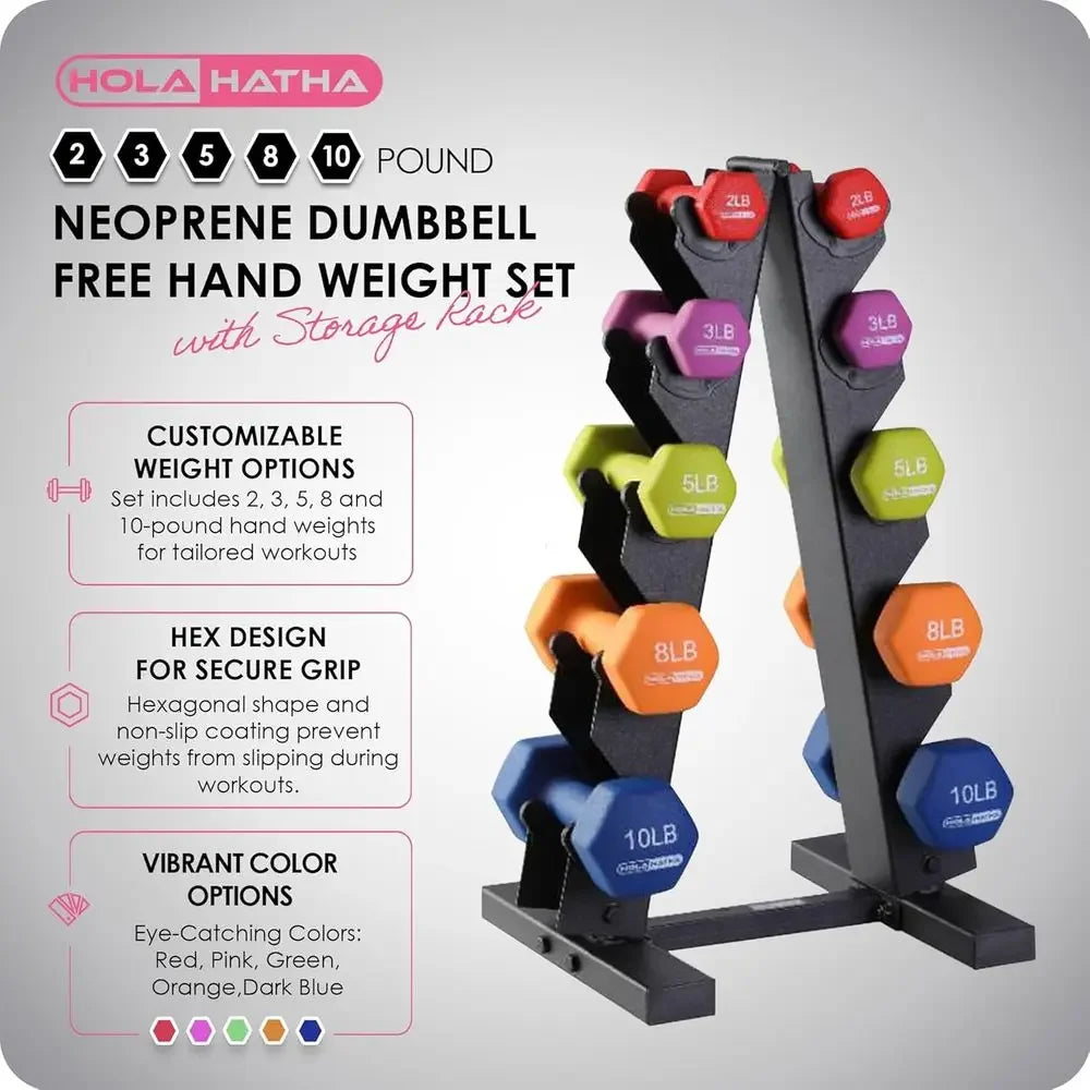 Adjustable Weight Dumbbells Set With Rack For Home Gym