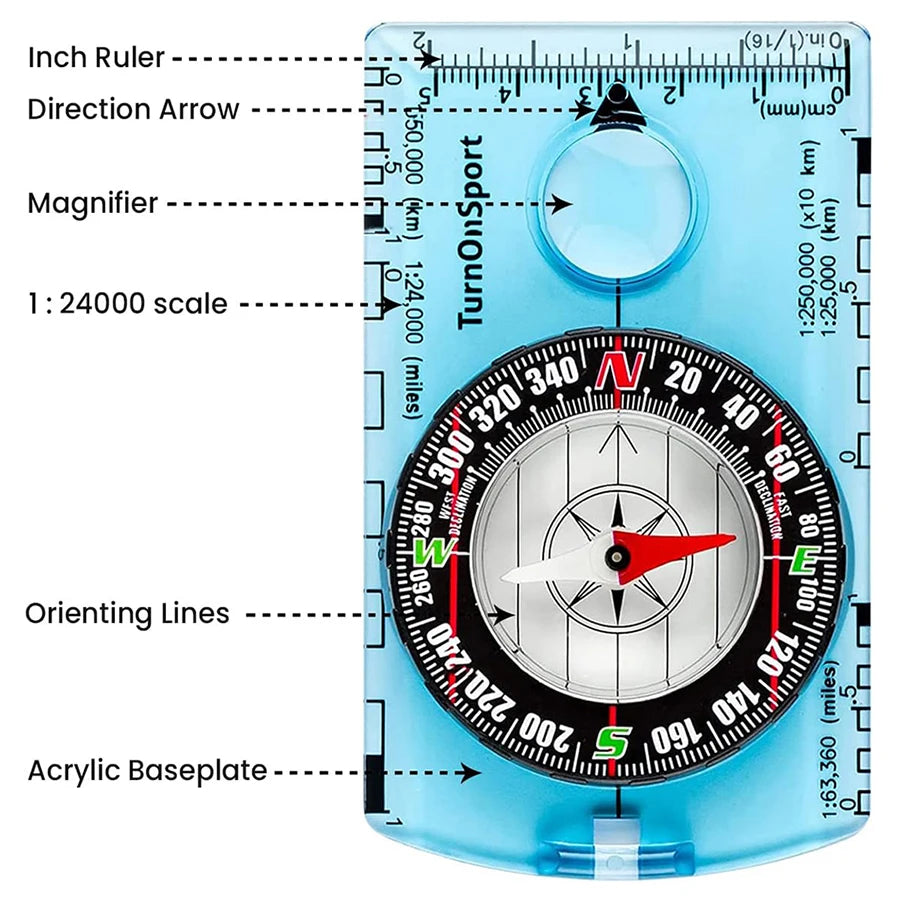 Professional Waterproof Camping Compass for Outdoor Navigation