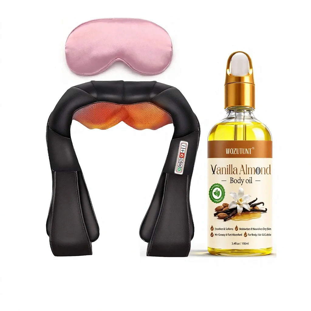 Electric Neck And Shoulder Shiatsu Massager With Heat Relaxation Aid