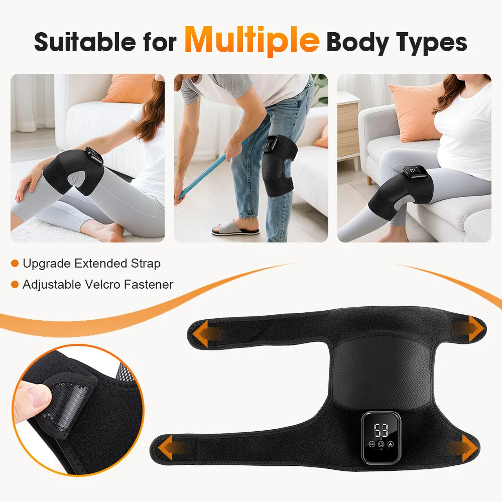 Hailicare Electric Heated Knee Massager With Vibration And Timer