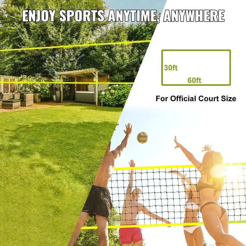 Professional Volleyball Net System With Poles And Pump