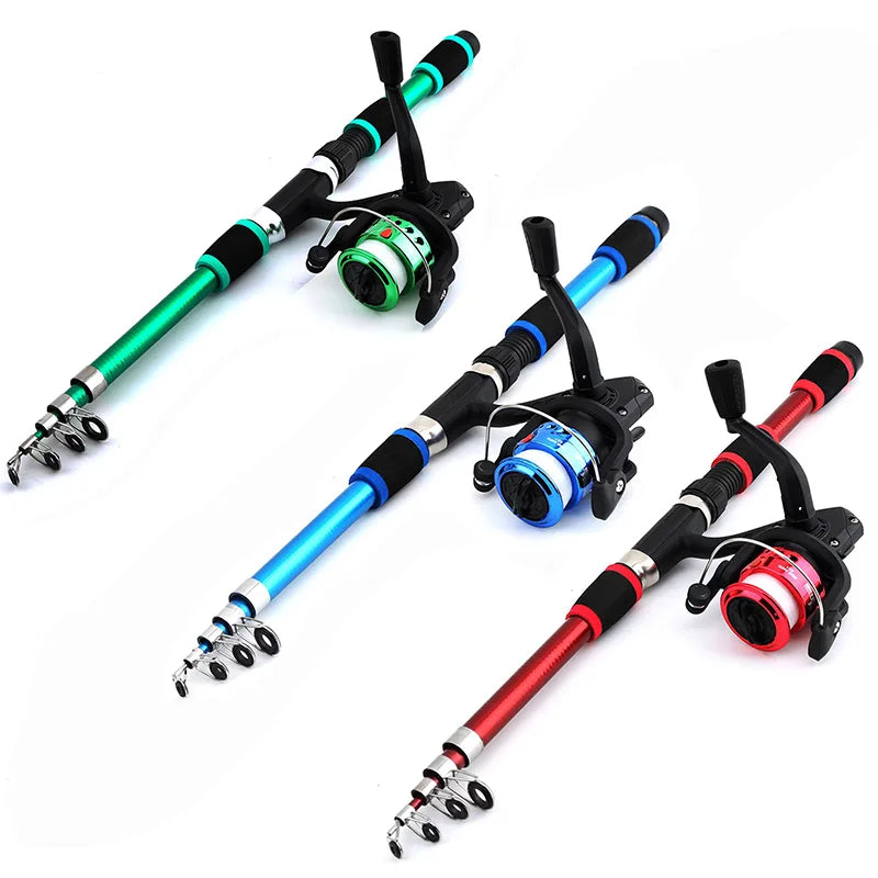 Telescopic Fishing Rod and Spinning Reel Kit for Ocean Angling